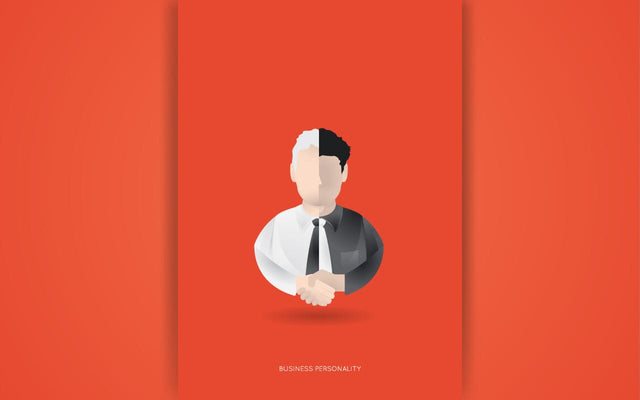 a man in a suit and tie with a red background. SVG naemmiah021 