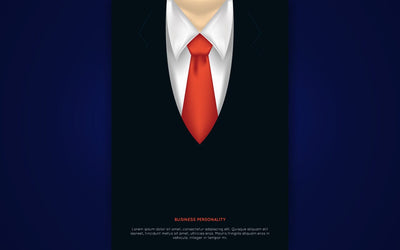 A man in a tie that is red and white Corporate Personality Poster SVG naemmiah021 