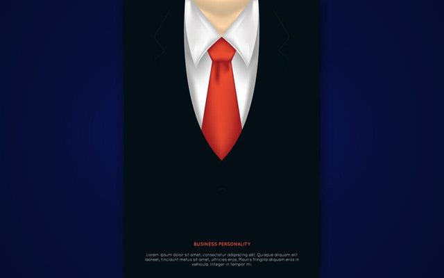 A man in a tie that is red and white Corporate Personality Poster SVG naemmiah021 