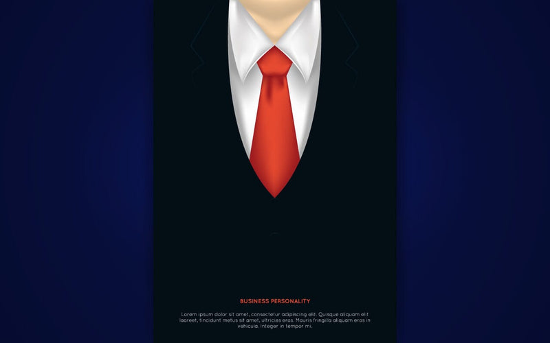 A man in a tie that is red and white Corporate Personality Poster SVG naemmiah021 