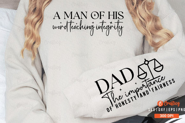 A man of his word teaching integrity Sleeve SVG Design SVG Designangry 
