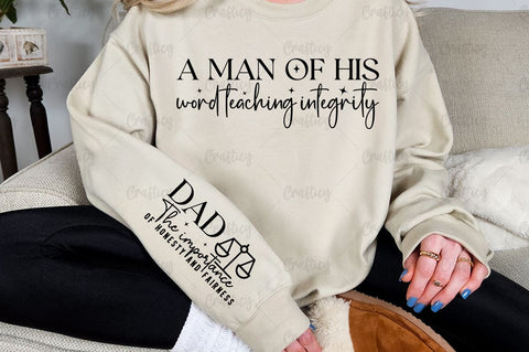 A man of his word teaching integrity Sleeve SVG Design SVG Designangry 