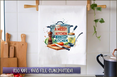 A messy kitchen is a happy kitchen Sublimation Sublimation Shetara Begum 