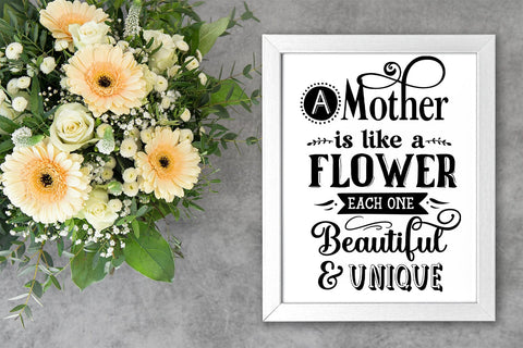 A Mother Is Like A I Mothers Day SVG I Mother's Day Card SVG SVG Happy Printables Club 