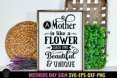 A Mother Is Like A I Mothers Day SVG I Mother's Day Card SVG SVG Happy Printables Club 