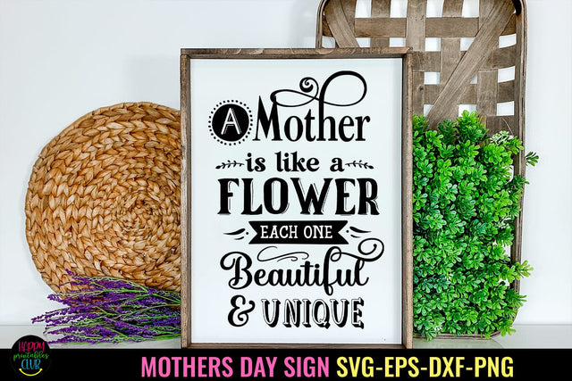 A Mother Is Like A I Mothers Day SVG I Mother's Day Card SVG SVG Happy Printables Club 