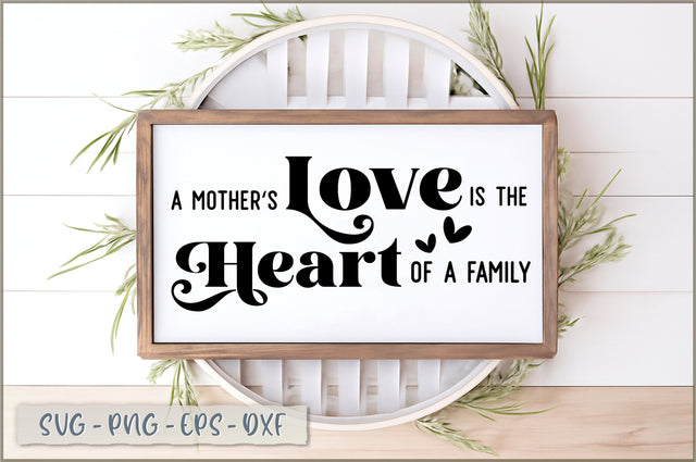 A mother s love is the heart of a family SVG SVG Shetara Begum 