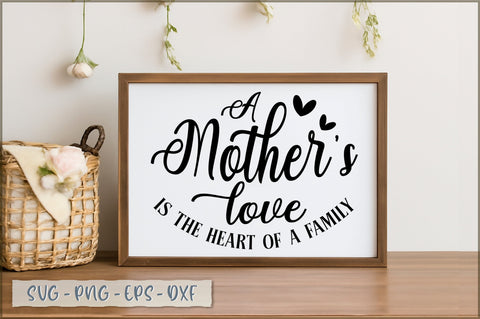 A mother s love is the heart of a family SVG SVG Shetara Begum 
