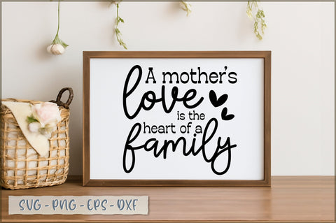 A mother s love is the heart of a family SVG SVG Shetara Begum 