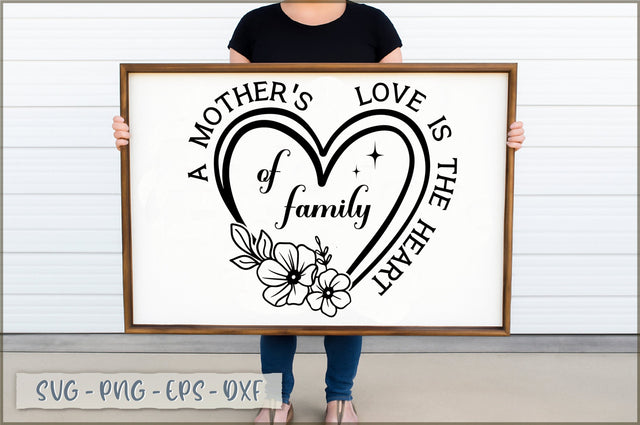 A Mother s Love Is The Heart Of Family SVG SVG Shetara Begum 