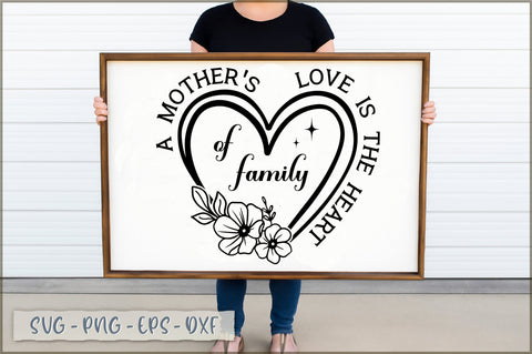 A Mother s Love Is The Heart Of Family SVG SVG Shetara Begum 