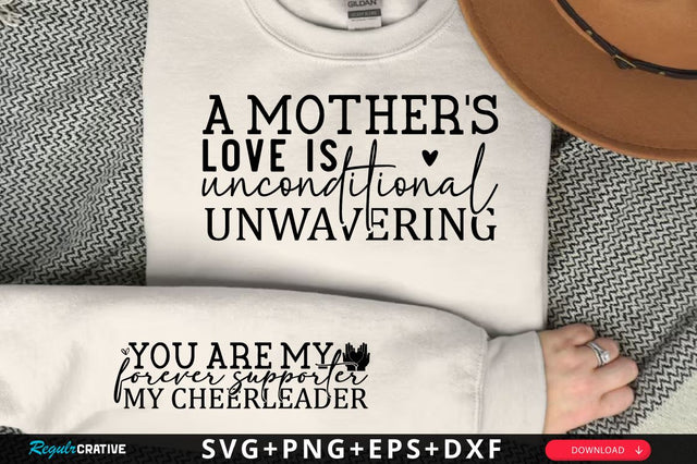 A mother s love is unconditional unwavering Sleeve SVG Design, Mother's Day Sleeve SVG, Mom Sleeve SVG SVG Regulrcrative 
