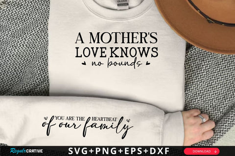 A mother s love knows no bounds Sleeve SVG Design, Mother's Day Sleeve SVG, Mom Sleeve SVG SVG Regulrcrative 