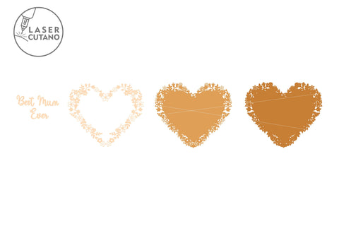 A Multi-Layer Heart "Best Mum Ever" SVG LaserCutano 