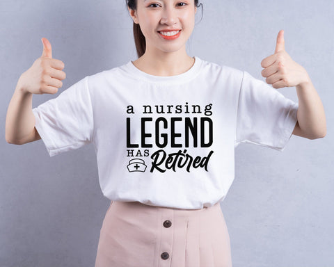 A Nursing Legend Has Retired Svg, Retired Nurse svg, Retired Nurse gift, RN Svg, Retired Nurse Shirt, Nurse Christmas Svg, Nursing Svg SVG DesignDestine 