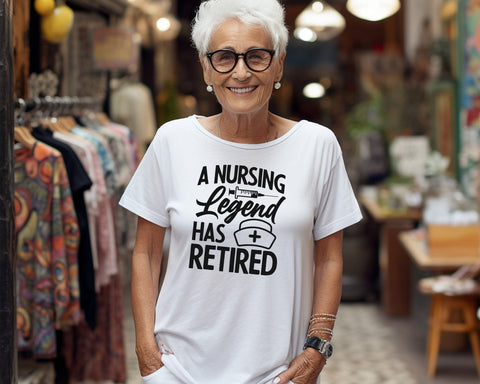 A Nursing Legend Has Retired Svg, Retired Nurse svg, Retired Nurse gift, RN Svg, Retired Nurse Shirt, Nurse Christmas Svg, Nursing Svg SVG DesignDestine 
