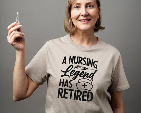 A Nursing Legend Has Retired Svg, Retired Nurse svg, Retired Nurse gift, RN Svg, Retired Nurse Shirt, Nurse Christmas Svg, Nursing Svg SVG DesignDestine 