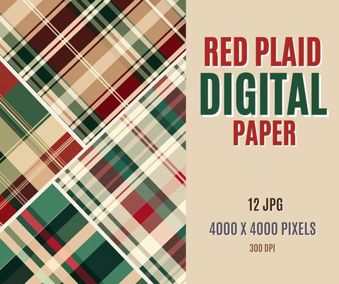 A plaid Background With Green And Brown Instant Download | Tartan Plaid | Green And Brown Plaid Digital Paper Pack | Digital Plaid Paper | Tartan Digital Paper Sublimation PrintingLife 