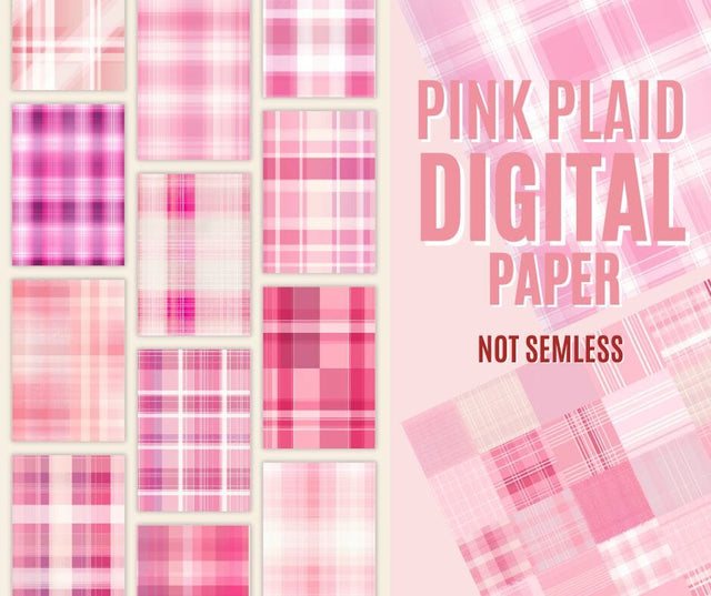 A plaid Background With Pink And Lightpink Instant Download | Tartan Plaid | Lightpink, Lightpink Plaid Digital Paper Pack | Digital Plaid Paper | Tartan Digital Paper Sublimation PrintingLife 