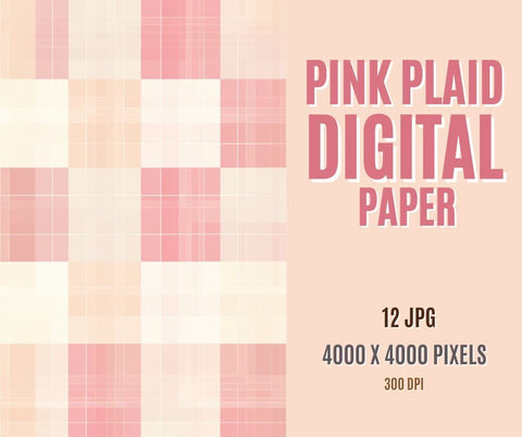 A plaid Background With Pink Pastel And Cream Instant Download | Tartan Plaid | Pink Pastel And Cream, Pink Pastel And Cream Plaid Digital Paper Pack | Digital Plaid Paper | Tartan Digital Paper Sublimation PrintingLife 