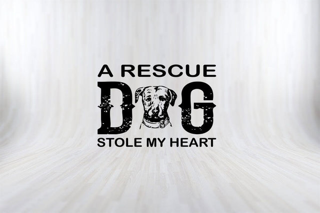 A Rescue Dog Stole My Heart Funny Dog Quotes SVG PNG Craft Cut File SVG SVG Print File 