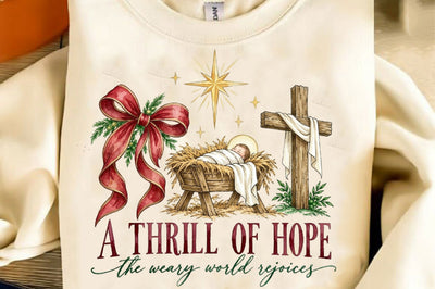 A Thrill of Hope Nativity Cross PNG Sublimation SVGista 