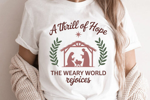 A Thrill Of Hope The Weary World Rejoices SVG Angelina750 