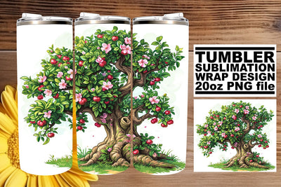 A Touch of Nature: Spring Tree Tumbler Sublimation - 20oz Sublimation afrosvg 