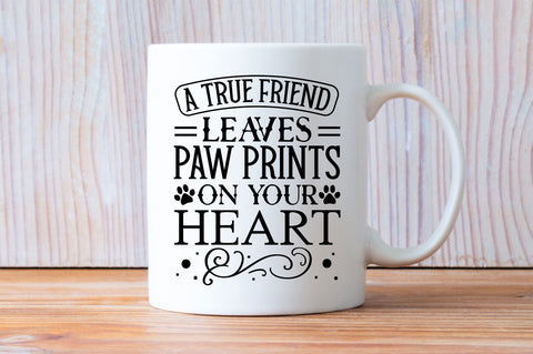 A true friend leaves paw Svg Design SVG Regulrcrative 