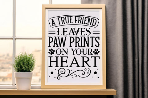 A true friend leaves paw Svg Design SVG Regulrcrative 
