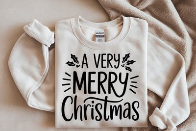 A very merry Christmas SVG cut file, fun hand written christmas svg, very merry christmas shirt design SVG DesignDestine 