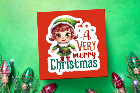 A very merry Sticker Design Sublimation Regulrcrative 