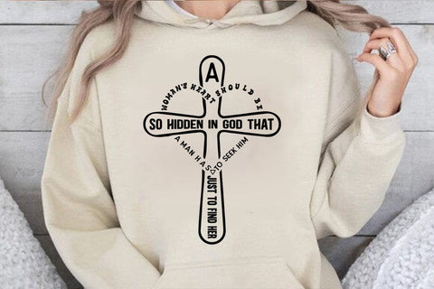 A womans heart should be so hidden in God that a man SVG Angelina750 