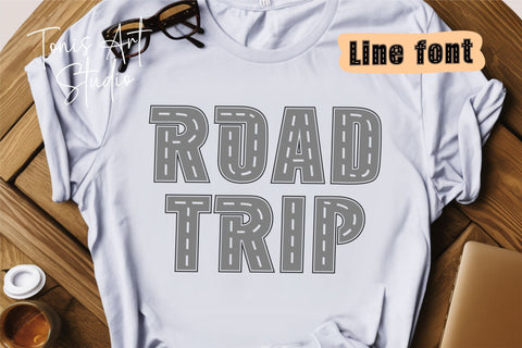 AB Road Fonts | Road Alphabet Racing Letters SVG OTF TTF Font TonisArtStudio 