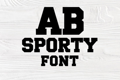 AB Sporty Varsity Font | Bold & Outline | SVG, OTF, TTF Font TonisArtStudio 