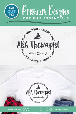 ABA therapist svg - a behavior therapist svg for crafters SVG SVG Cut File 