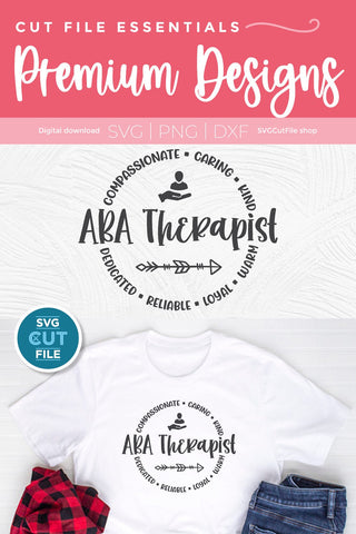 ABA therapist svg - a behavior therapist svg for crafters SVG SVG Cut File 