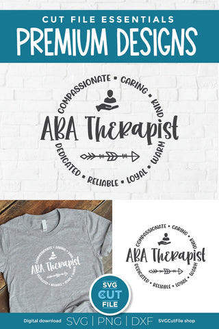 ABA therapist svg - a behavior therapist svg for crafters SVG SVG Cut File 