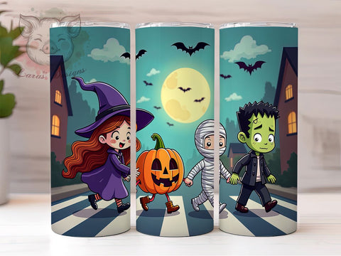 Abbey Road Halloween 20 oz Skinny Tumbler Sublimation Design, Straight & Tapered Tumbler Png, Funny Halloween Tumbler Png, Digital Download PNG Sublimation Lara' s Designs 