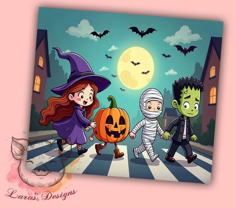 Abbey Road Halloween 20 oz Skinny Tumbler Sublimation Design, Straight & Tapered Tumbler Png, Funny Halloween Tumbler Png, Digital Download PNG Sublimation Lara' s Designs 