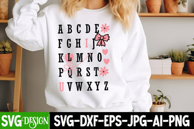 ABCD I lOVE U SVG Design,Valentine's Day Svg,Valentines Day SVG Design,Valentine png SVG BlackCatsMedia 