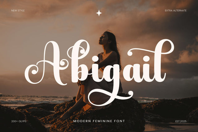 Abigail - Wedding Font Font Mozarella 