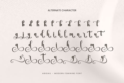 Abigail - Wedding Font Font Mozarella 