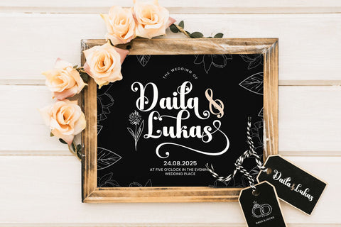 Abigail - Wedding Font Font Mozarella 