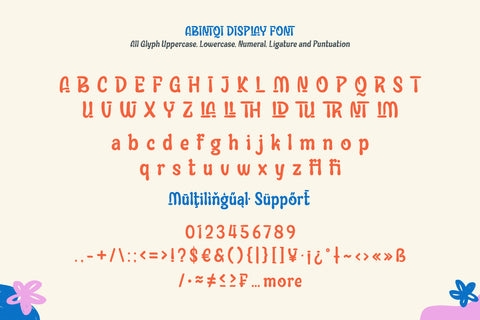 Abintqi - Playful Display Font Font twinletter 