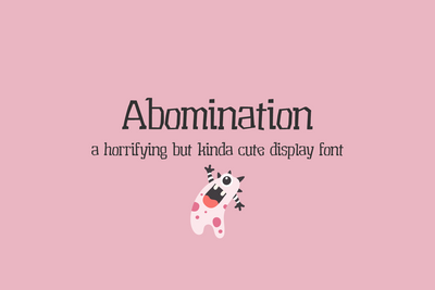 Abomination Display Font Font Beck McCormick 