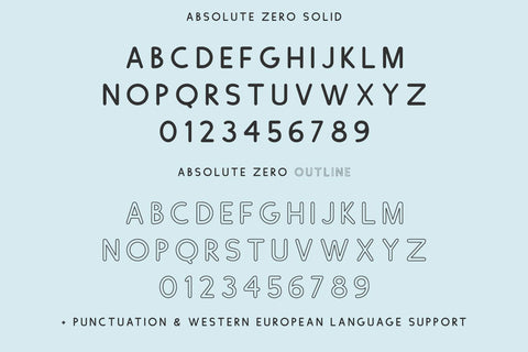 Absolute Zero Sans Font Duo Font Beck McCormick 