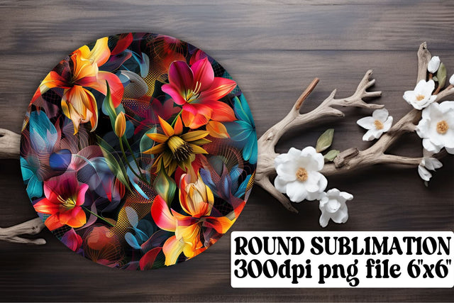 Abstrac Ornaments t Car Coaster Petal Keychain PNG Sublimation afrosvg 