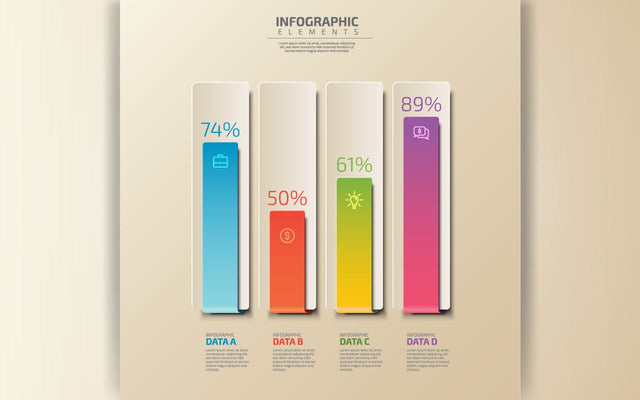 Abstract 3D digital illustration graph. Vector illustration can be used for workflow layout, diagram, number options, web design. SVG naemmiah021 