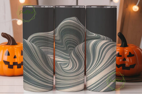Abstract 3D Marble Tumbler Wrap Sublimation PixelChick 